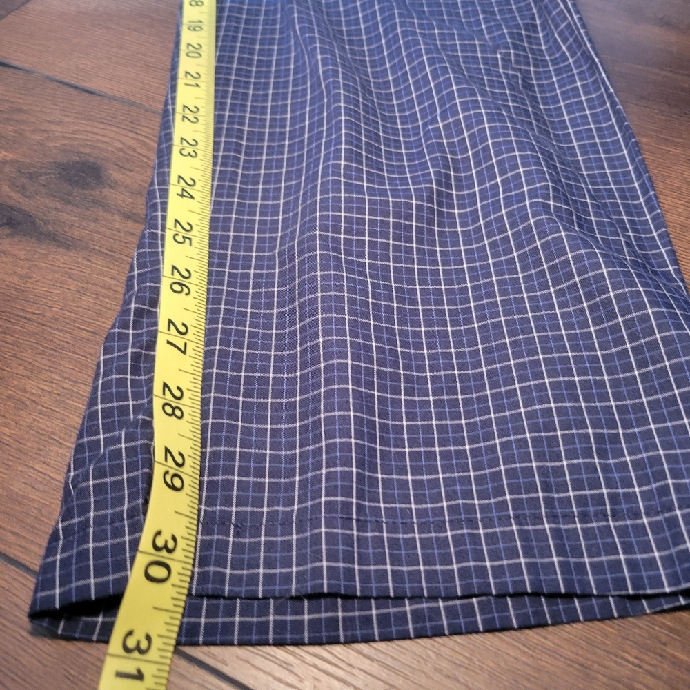 Stafford Mens Plaid Sleepwear Set Size S Pajamas Blue Long Sleeve Pants Bottom - Picture 11 of 13